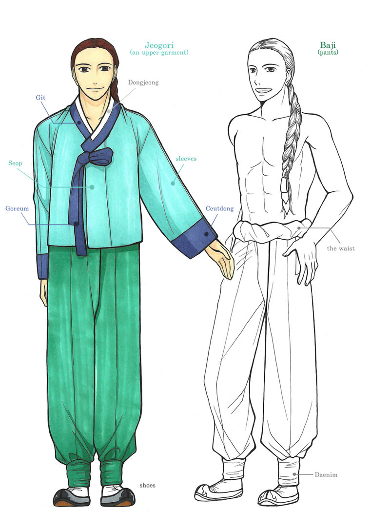 【韩】soyeon lee的韩国传统服饰插画 韩服基本形制