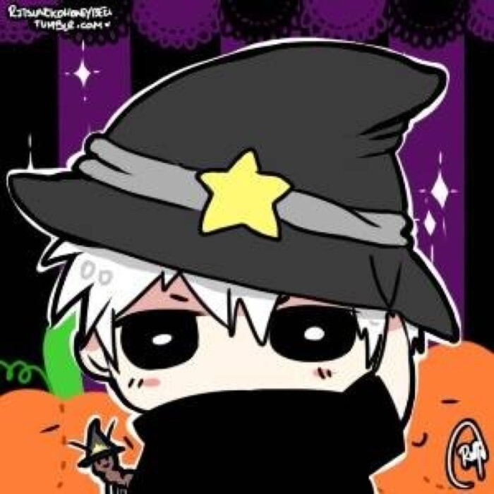东京食尸鬼 金木q版万圣节头像 二次元 动画漫画 插图 手绘 东京喰种