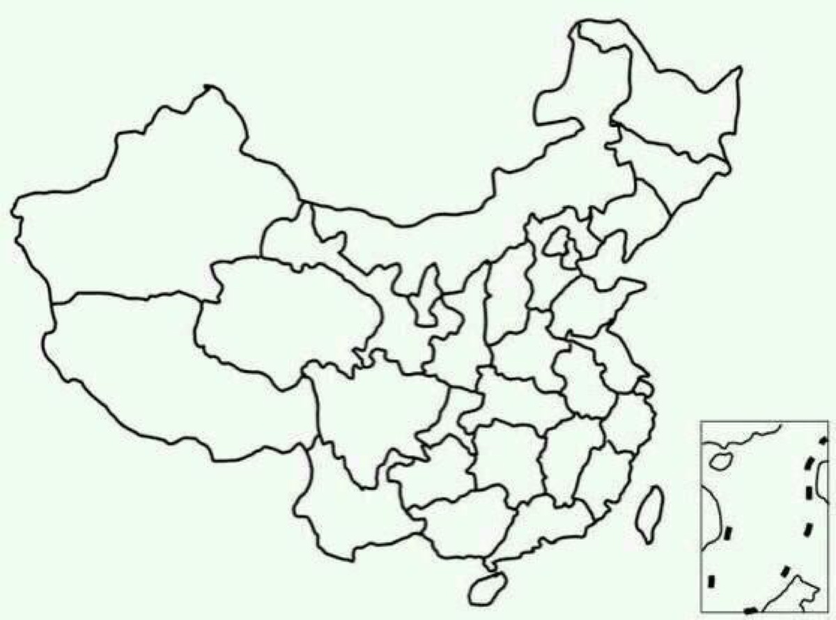 橡皮章素材 中国地图图片