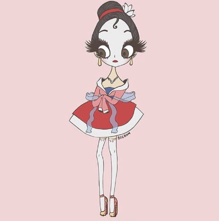 闺蜜头像,一套九张,专辑自取~长睫毛女孩系列,出自泰国画家