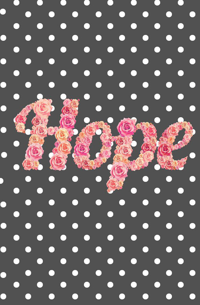 hope 文字 波点 碎花 line 换不完的手机壁纸.