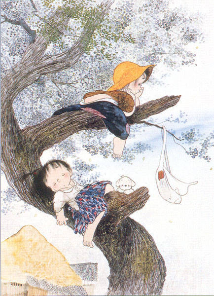 [cp]#飞乐鸟分享#日本画家中岛洁的插画作品,小小日子里我们是无谓的