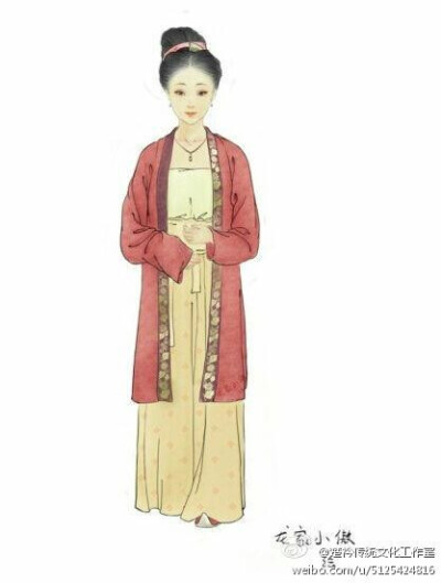 汉服宋式褙子套装(绘画@龙虾酱小二 实物可到@桑缬 家定制)