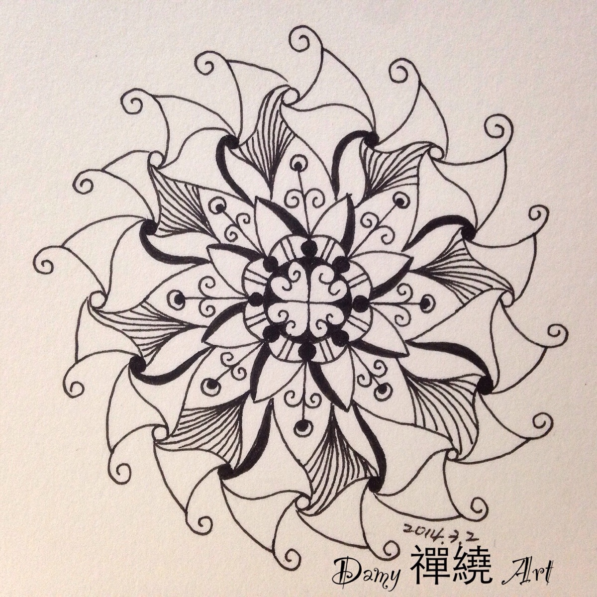 圆形禅绕画,cadent真是多变的图样.