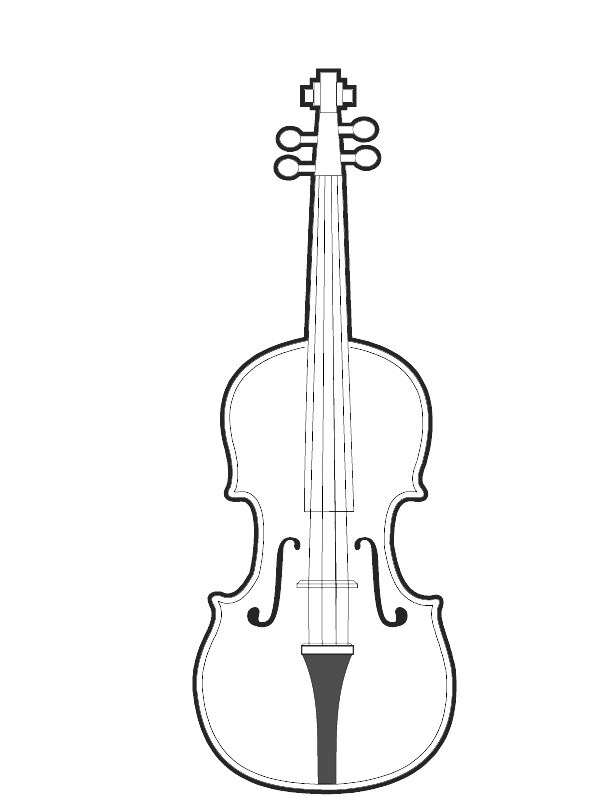 小提琴线条画图片