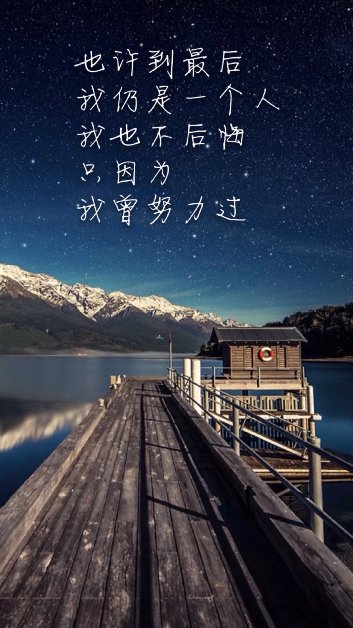 只因努力 不曾后悔 只因有你 人生不悔 不悔梦归处 只恨太匆匆