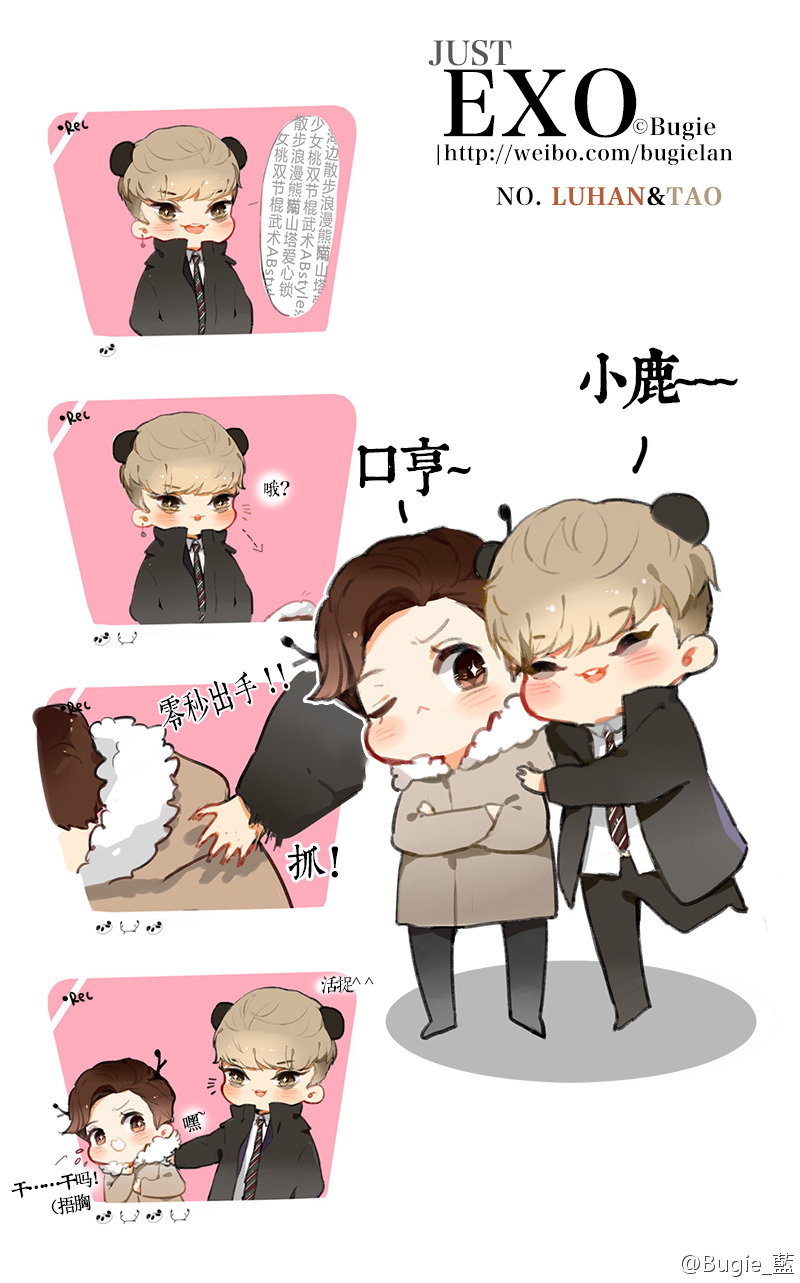 exo q版图 鹿晗 黄子韬