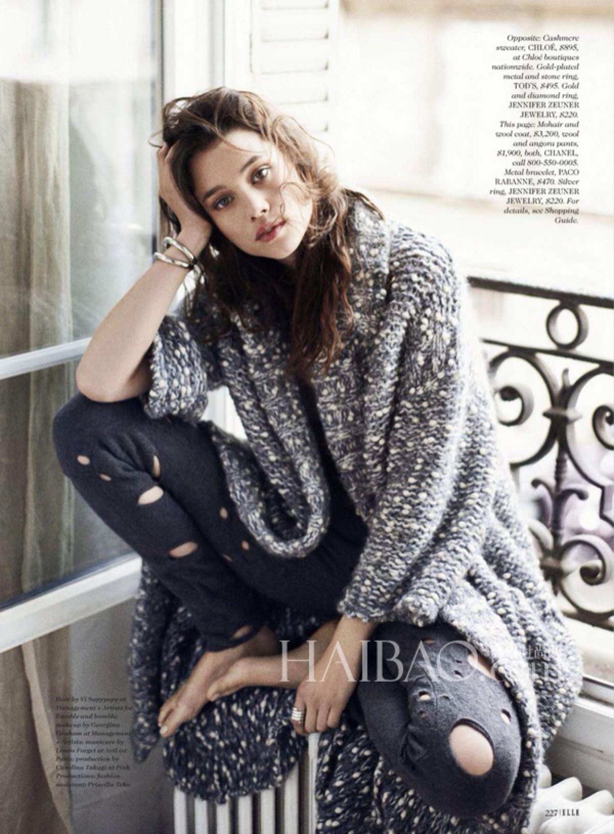 《elle》杂志美国版2014年8月号时尚大片模特:astrid berges-frisbey