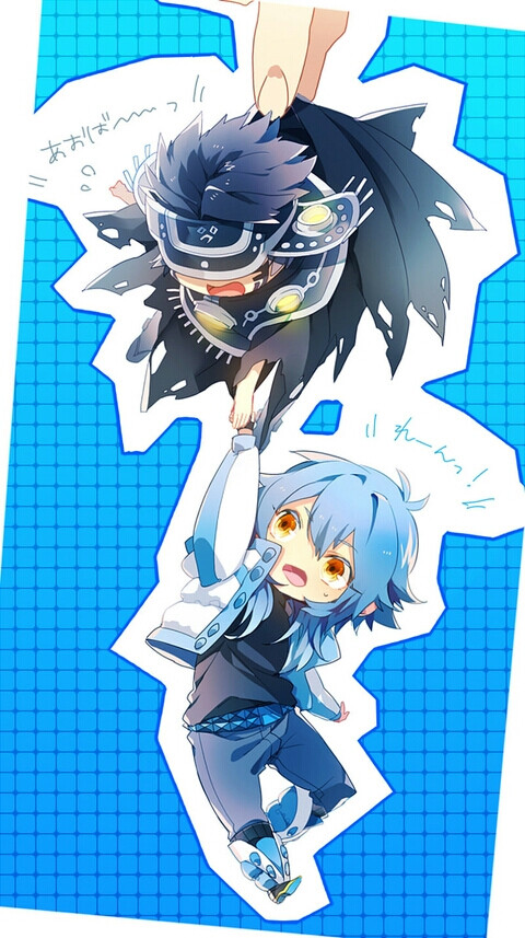 二次元 动漫 插画 萌 q版 dmmd 莲苍 苍叶 pixiv