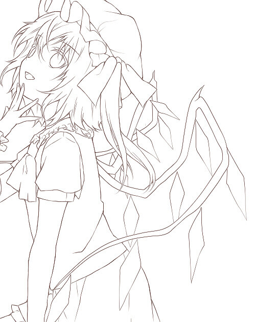 东方#临摹稿 手绘 插画 线稿 手稿 黑白素材