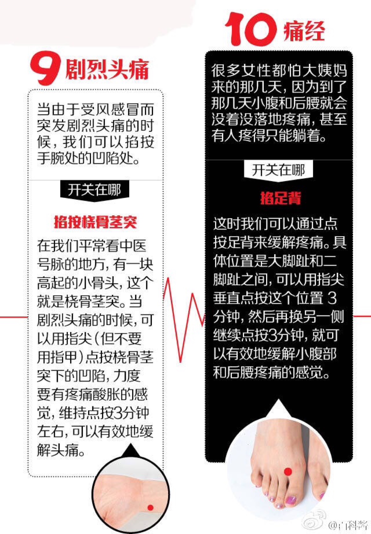 人体有十大止痛开关,记住这些穴位 @百科酱