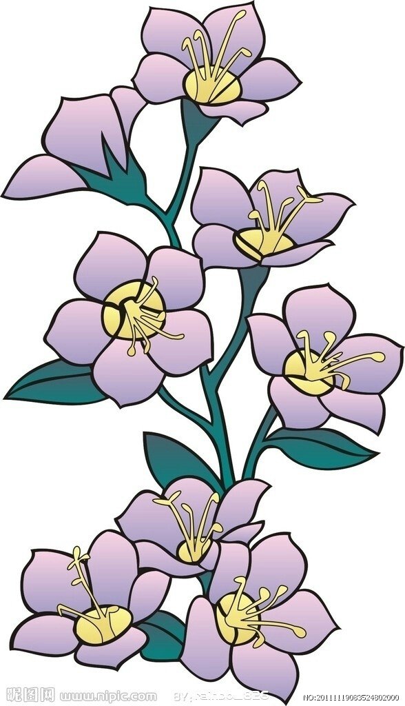 花朵漫画背景图片