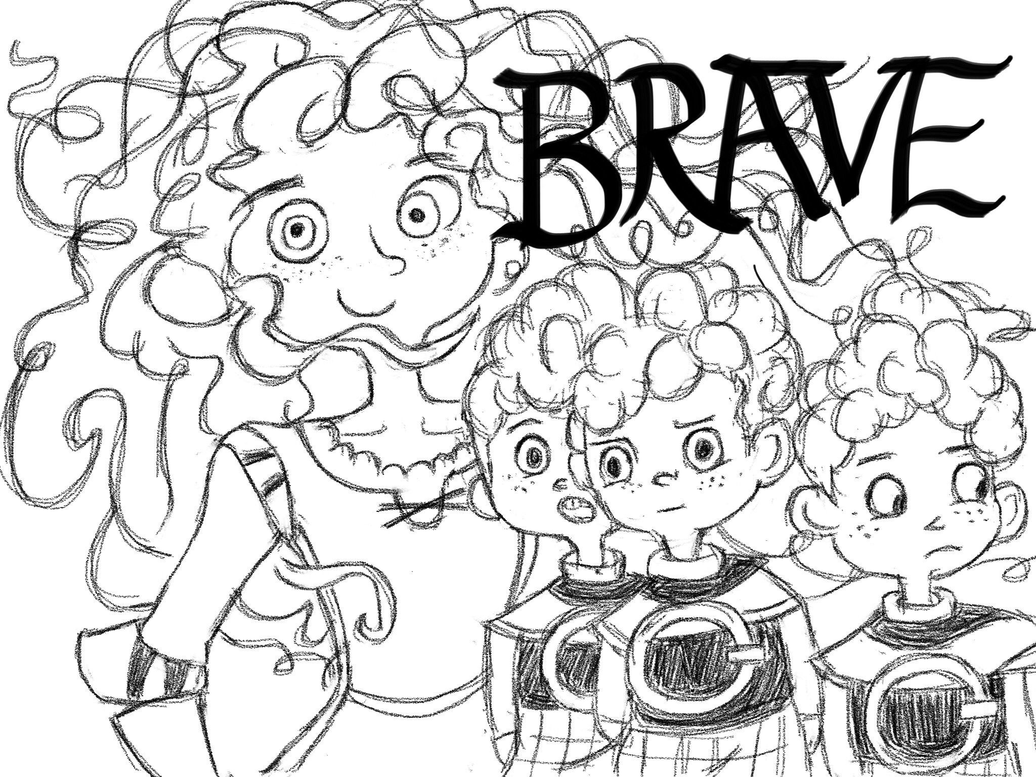 女汉子一般的公主和三个调皮机敏的弟弟们,迪斯尼的"勇敢传说&amp