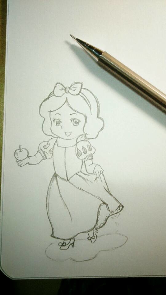 白雪公主铅笔图画图片