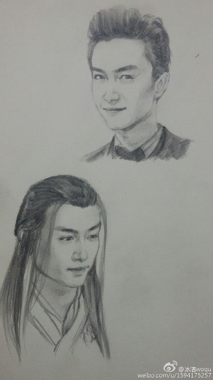 2015电视剧神雕侠侣随手画杨过 陈晓饰演杨过 cr.冰洁woqu