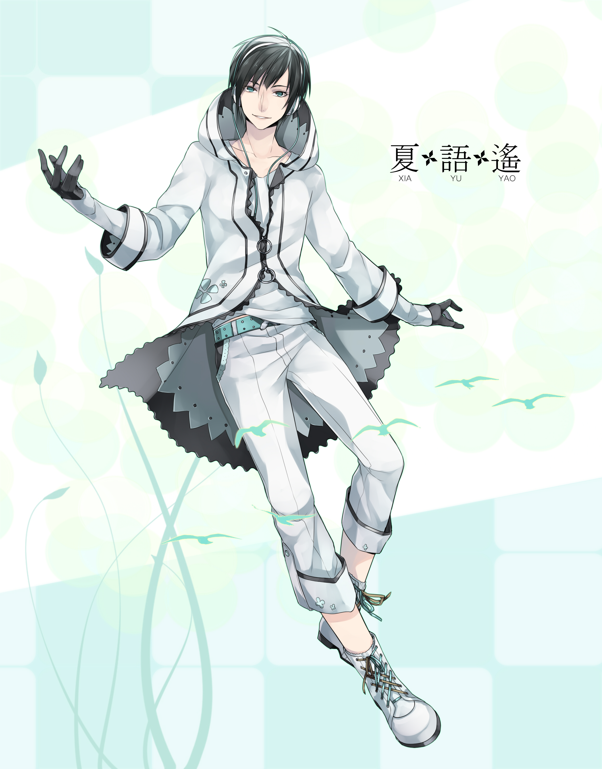 vocaloid家族 初音家族 夏语遥 pixiv id=910834 画师:白夜 壁纸