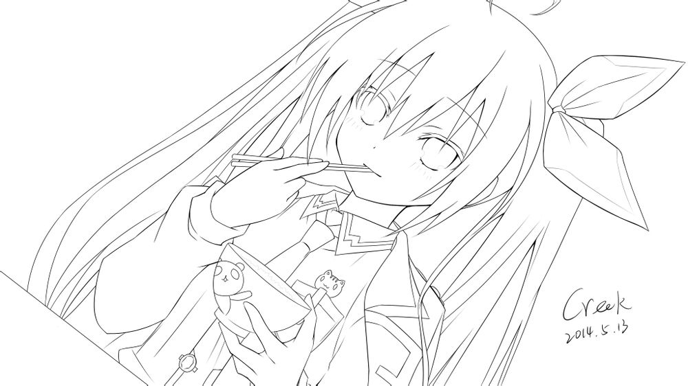 手绘 插画 线稿 手稿 黑白素材