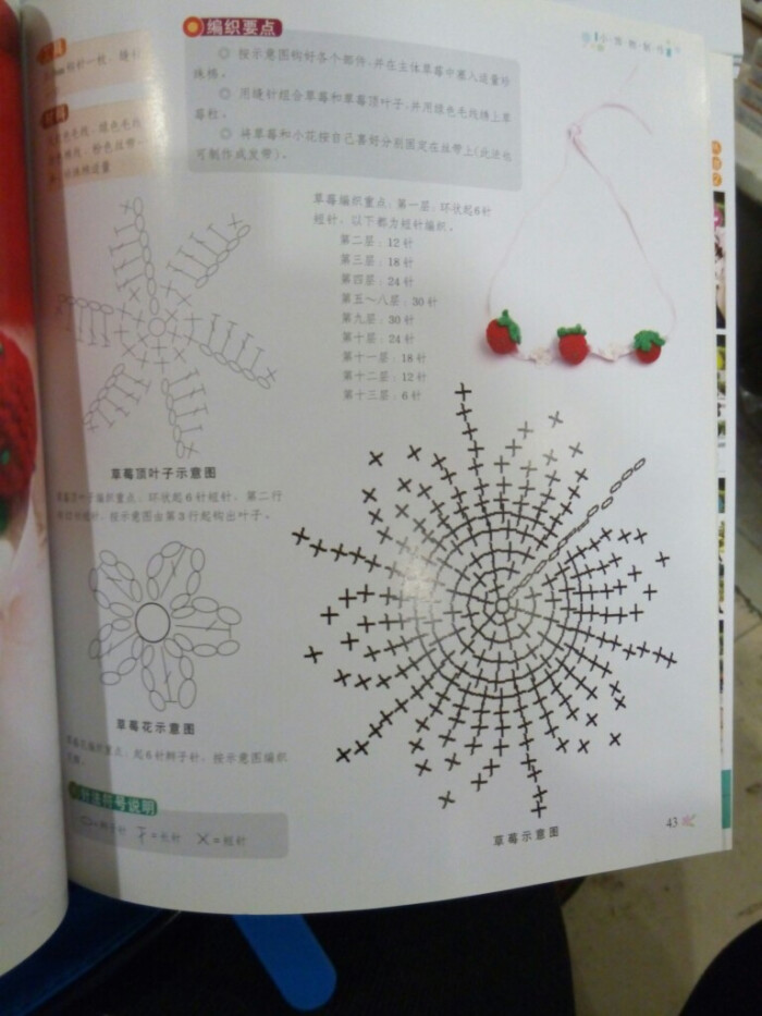 去书店拍的,草莓的勾织方法