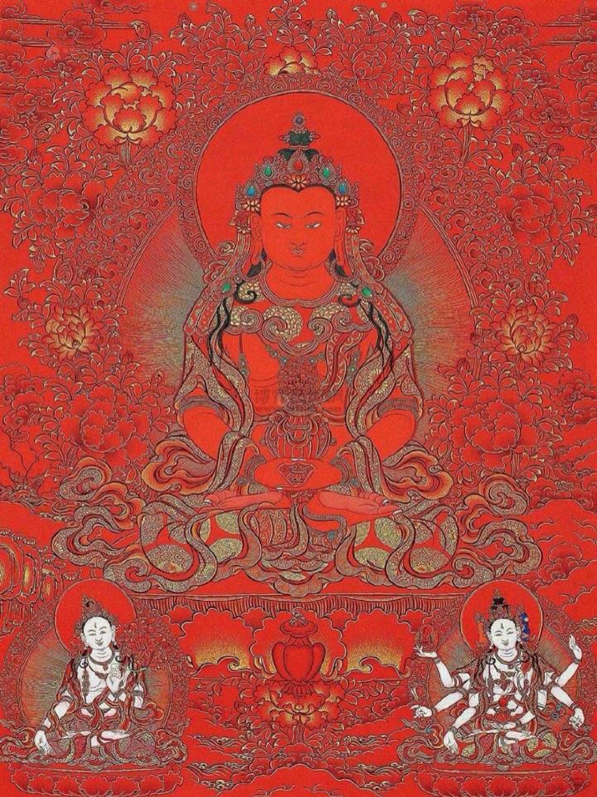 持诵长寿佛心咒:嗡啊玛惹呢子温德也梭哈.