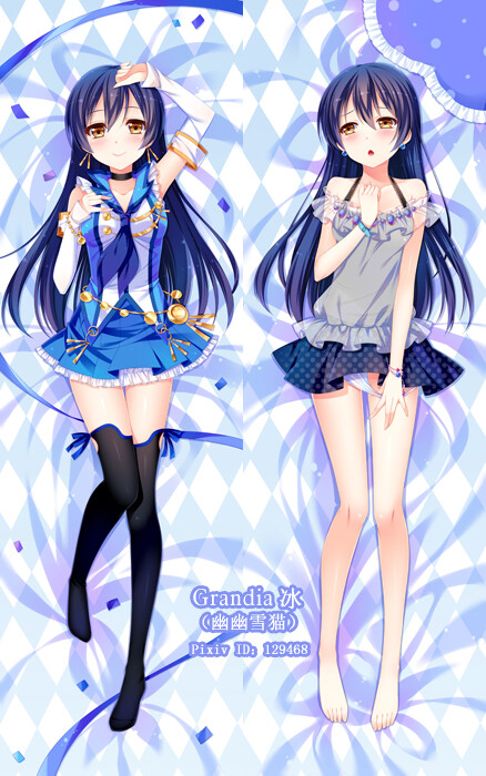 动漫 二次元 同人 lovelive 园田海未 抱枕 唯美 插画 少女 p站 id=