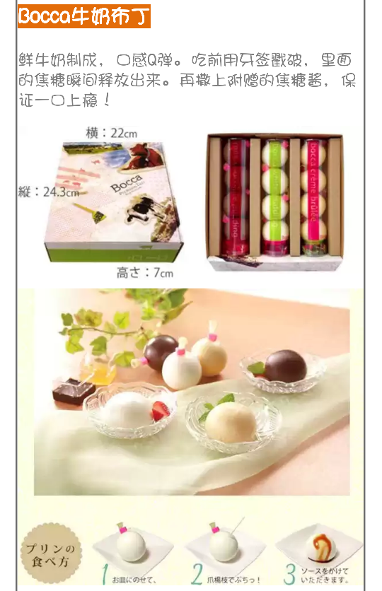 各国人气零食清单: bocca牛奶布丁.
