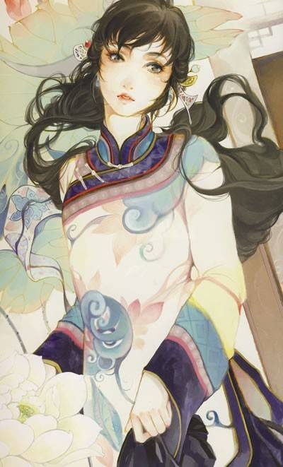 古风~中国风~插画~手绘~美男~妖孽~美女~古风场景~古风成双成对~q版