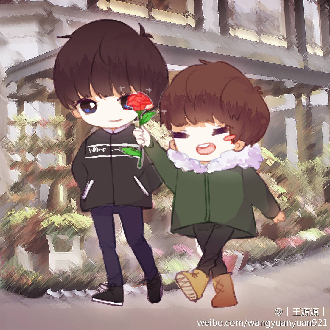 tfboys roy karry 王源 王俊凯 手绘 cr.微博@奈留子