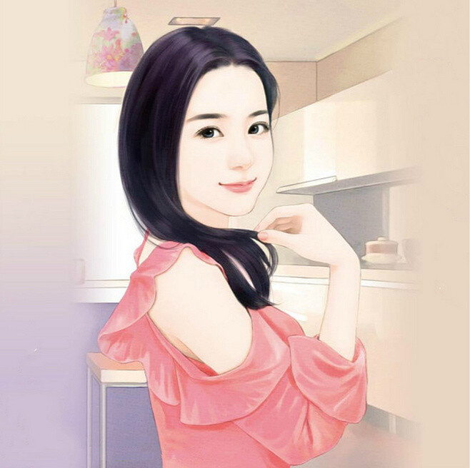 手绘 现代女子