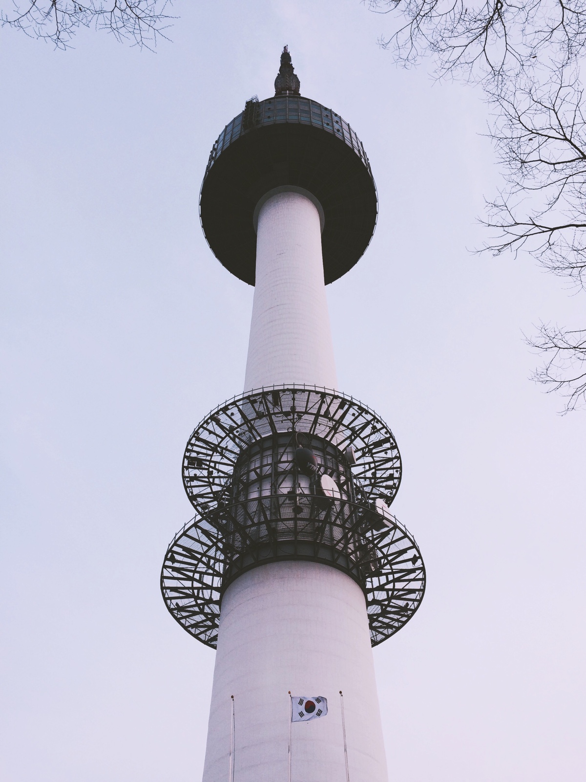 南山塔 首尔塔 韩国标志 小清新 旅游 景色 韩国 壁纸