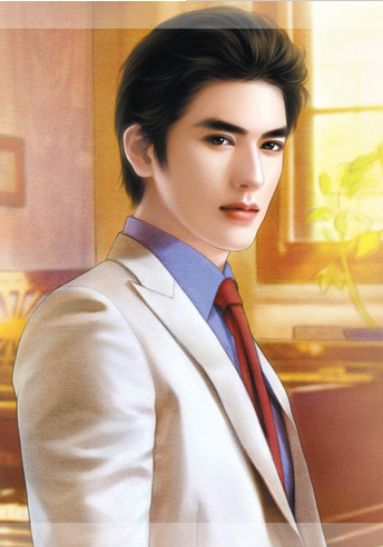 手绘现代男子