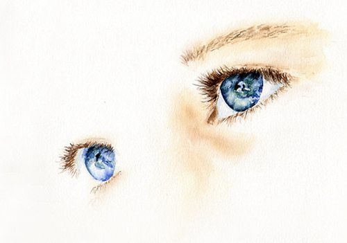 超清澈超唯美的二次元眼睛插画图片 ala