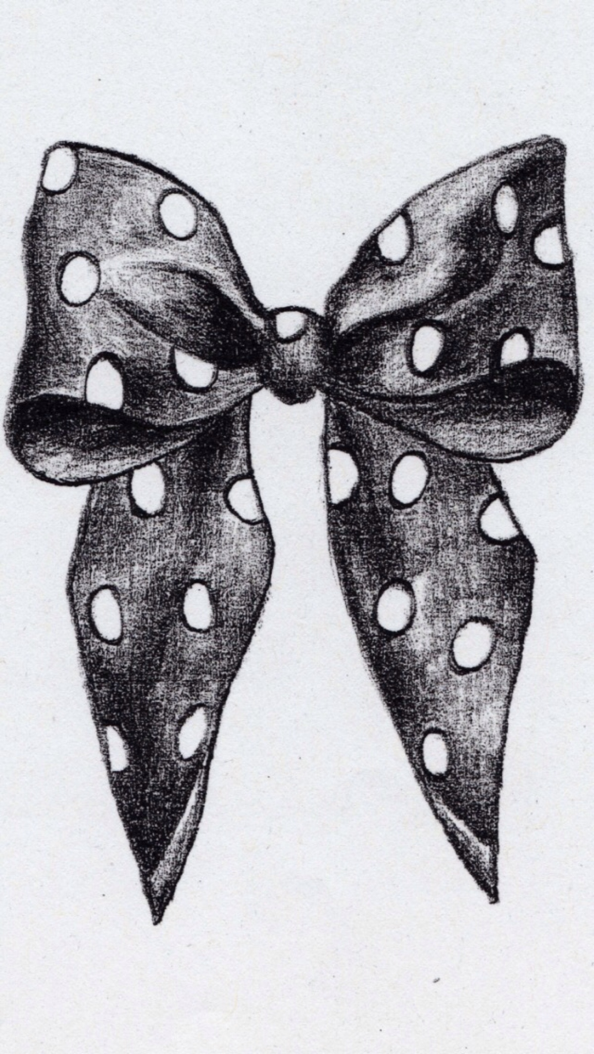 手绘.蝴蝶结.黑白.圆点.素材.铅笔.素描.