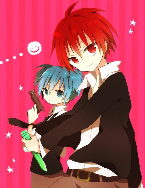 【此间少年】二次元 美少年 暗杀教室 潮田渚 赤羽业 动漫 插画 萌萌