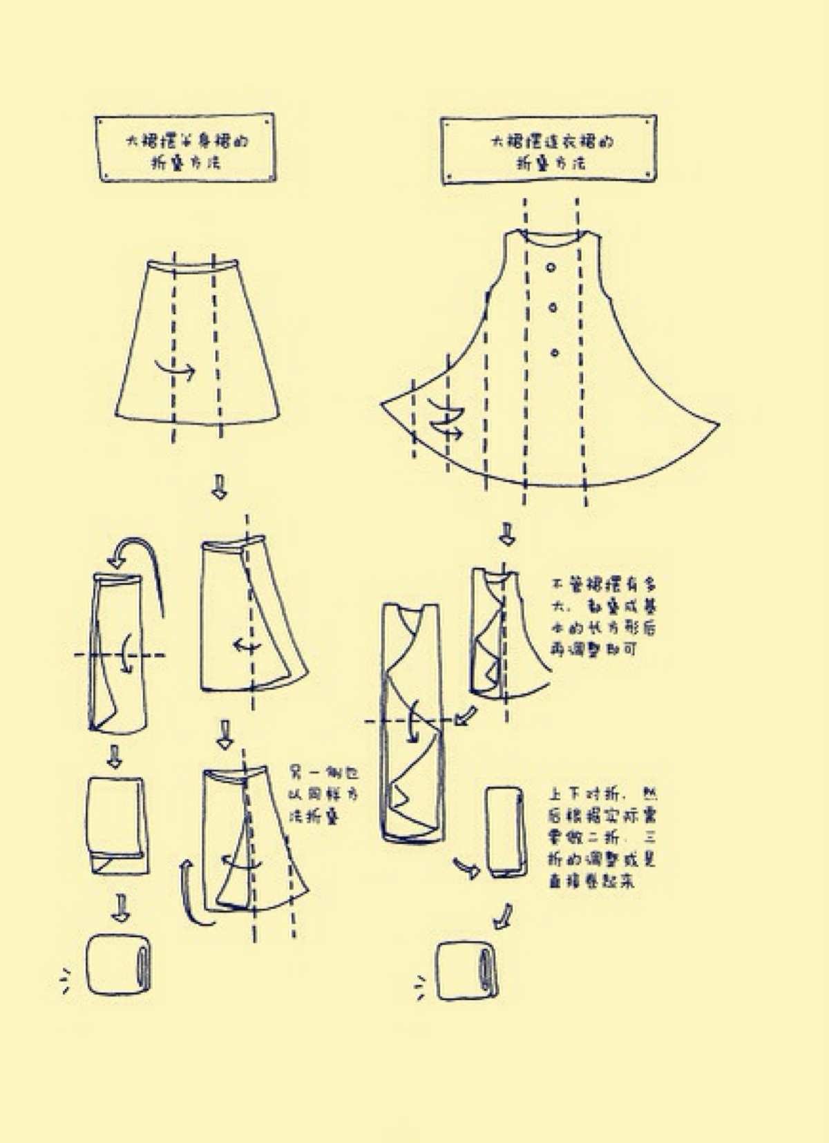 裙子折纸 教程图片