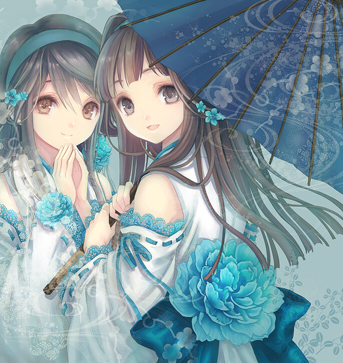 二次元 手绘 插画 萌妹子 头像 壁纸