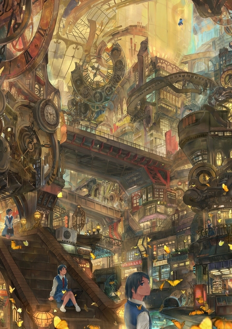 二次元 插画 建筑 头像 壁纸 动漫 妖孽 同人 原创 风景 场景 背景