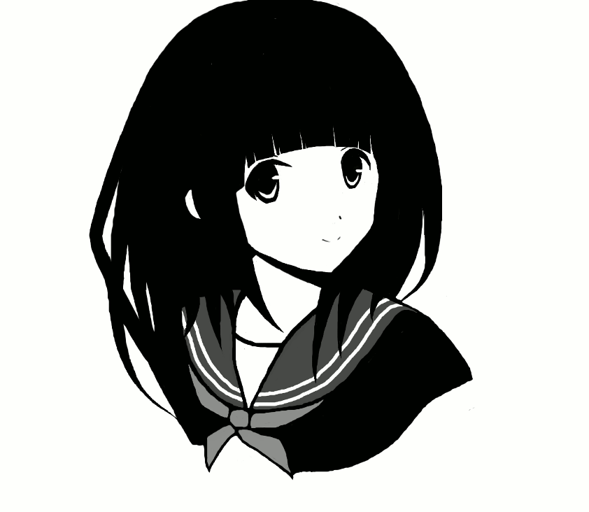 冰菓——千反田爱瑠,黑白