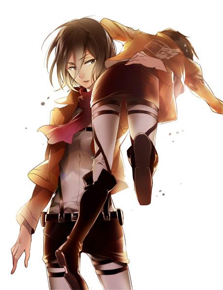 【此间二次元】二次元 进击的巨人 三笠 动漫 插画 唯美