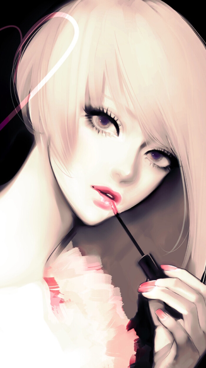 #手绘美女#美女6高清壁纸,iPhone6plus高…-图片腿长苹果秀腿图片