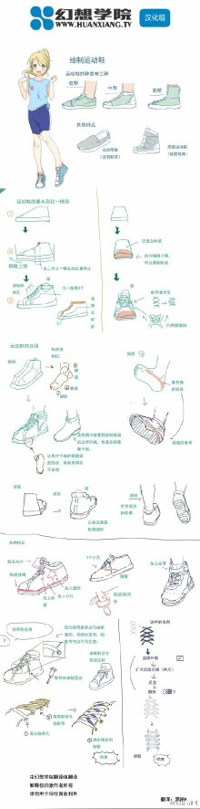 运动鞋画法