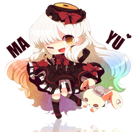 『晴』 p站 q版 mayu vocaloid 二次元 插画 少女 头像 原创 手绘 萌