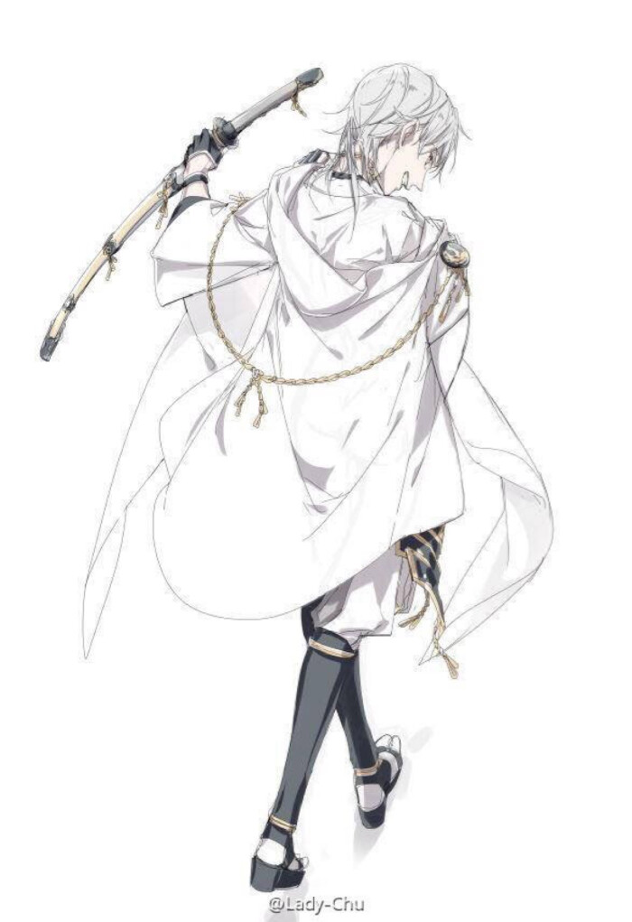 【刀剑乱舞-鹤丸国永】官方原画师izumi516推特更新了不同角度的姥爷