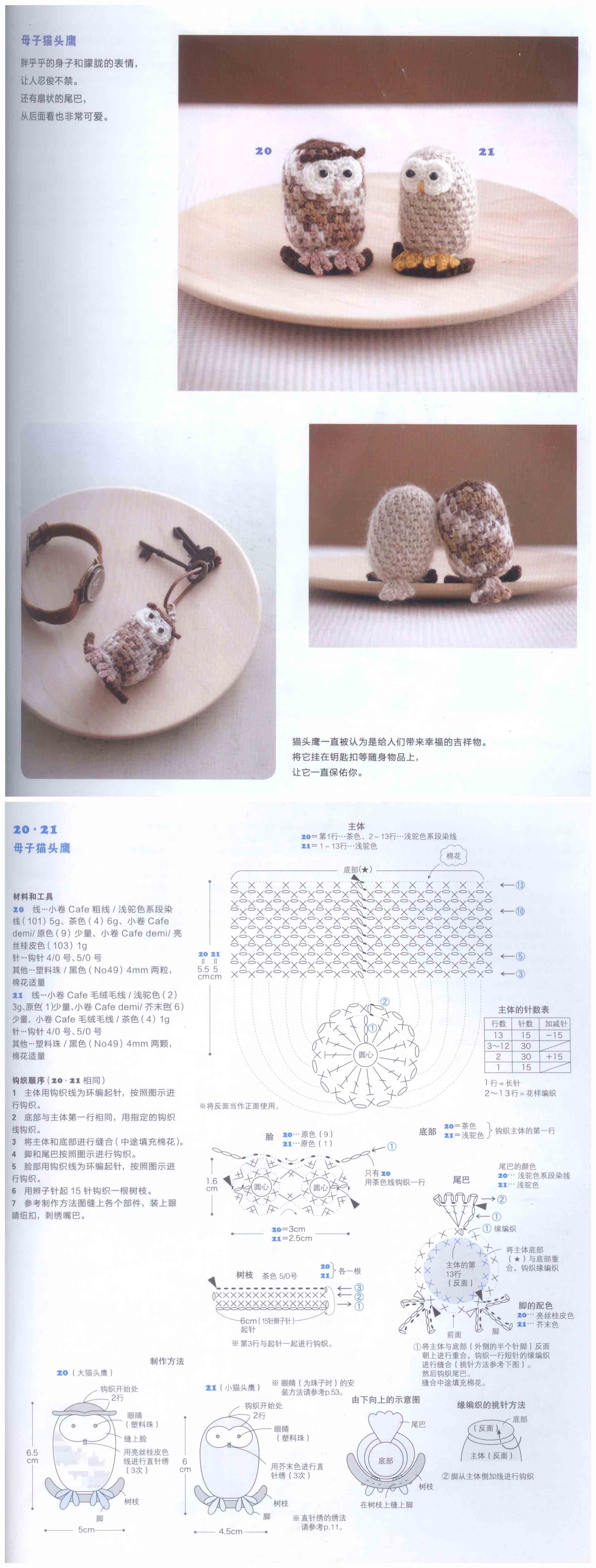 早起的鸟儿有虫吃,早起的猫头鹰呢? #钩织图解