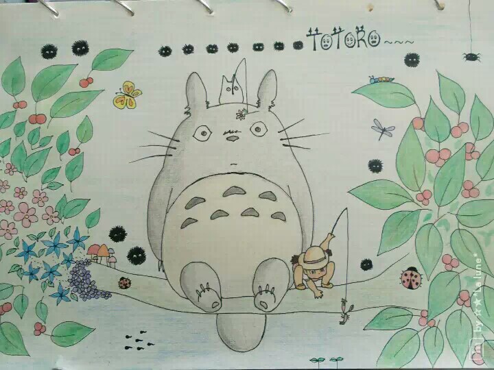 totoro,豆豆龙,大龙猫~自己手绘