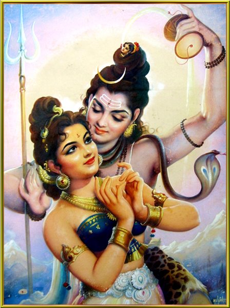 湿婆和帕尔瓦蒂合体图片