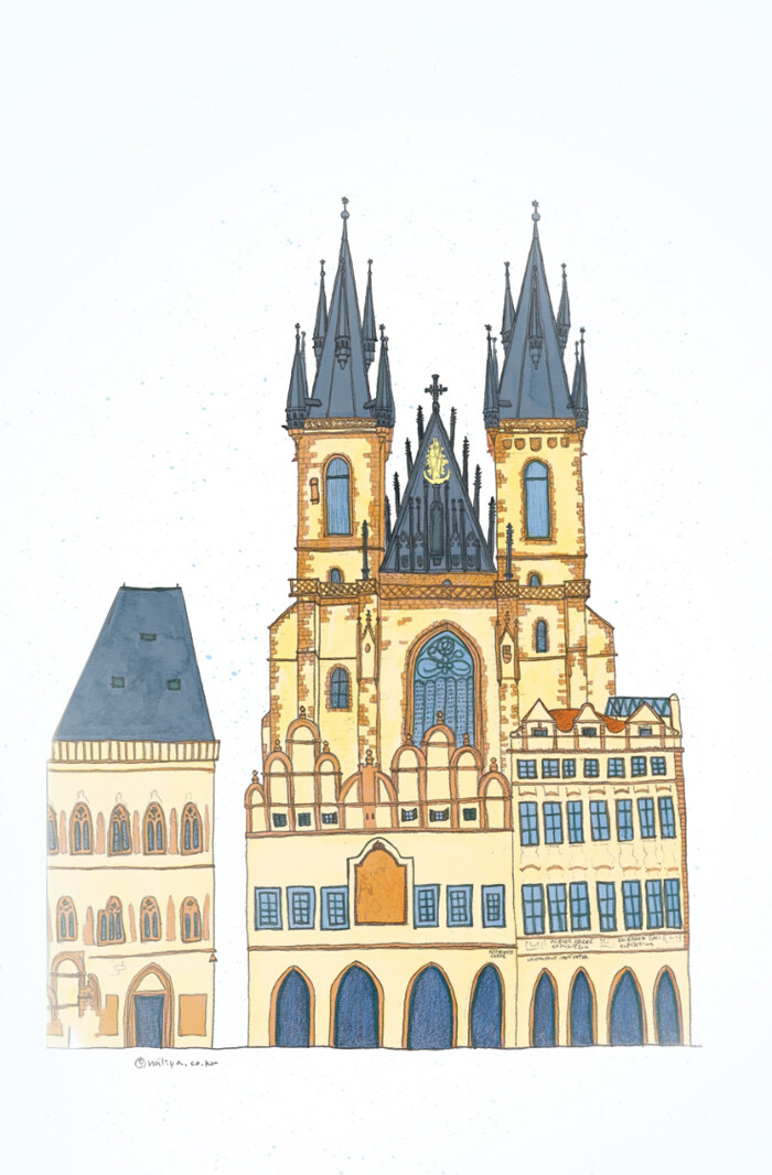 建筑line 换不完的插画壁纸.