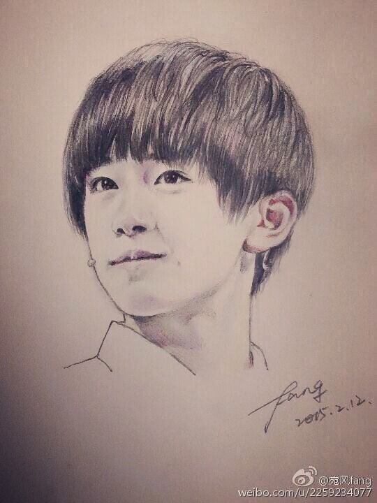 tfboys#易烊千玺 手绘千千 出处见水印