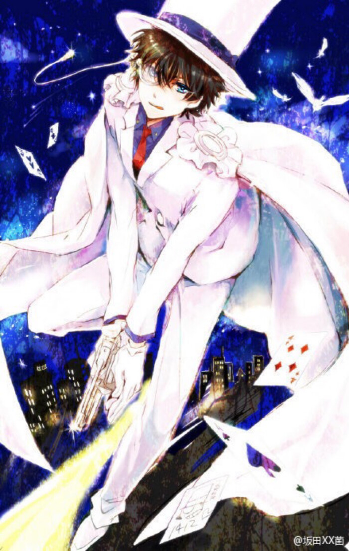 魔术快斗1412 黑羽快斗 怪盗基德 手绘 同人 二次元
