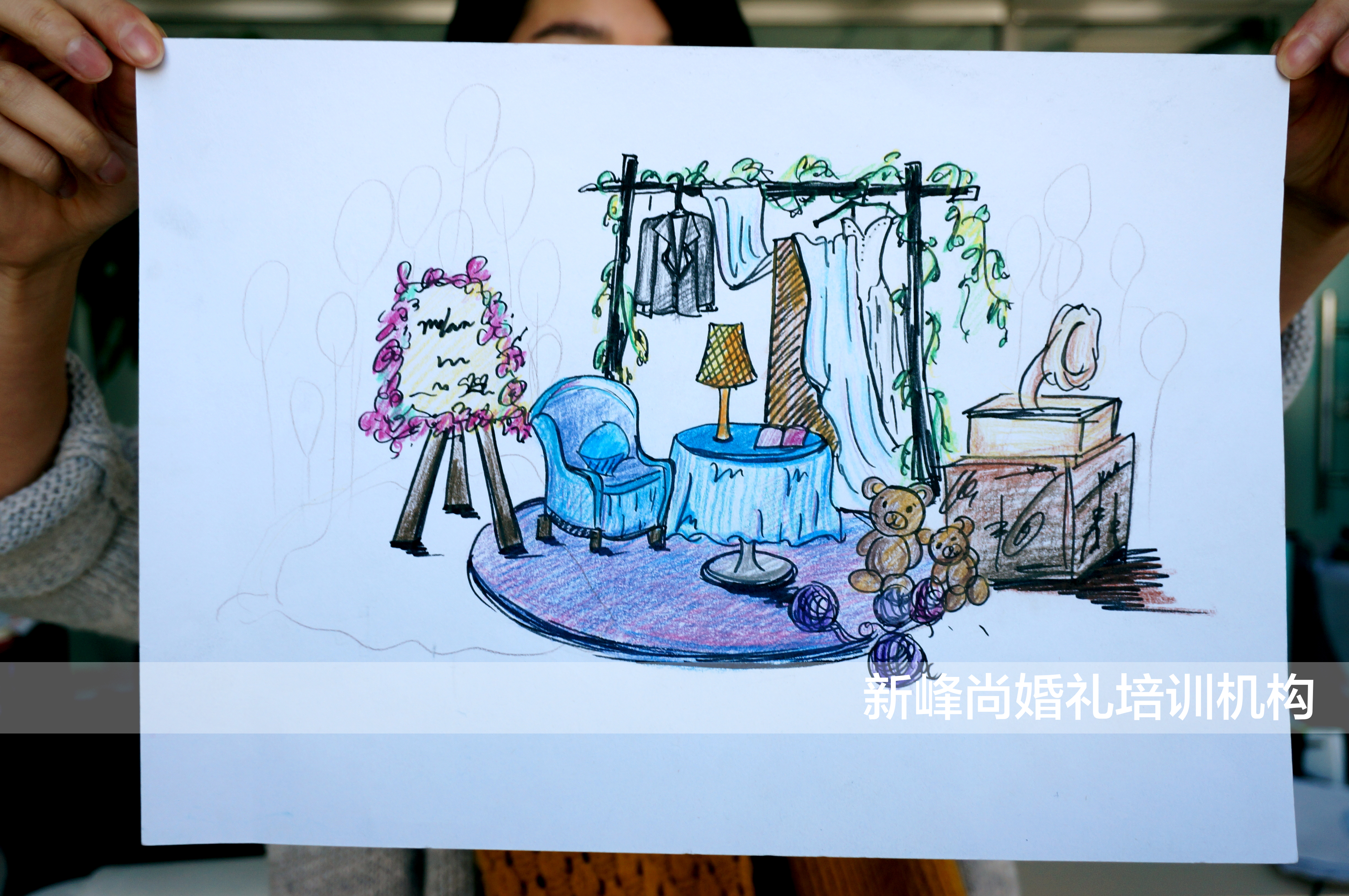 婚礼手绘效果图