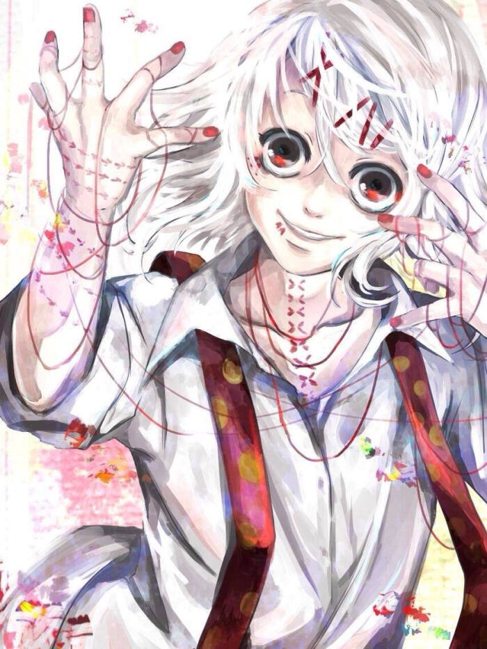 东京食尸鬼 东京喰种 金木研 铃屋什造 p站画师 二次元手绘 同人 动漫